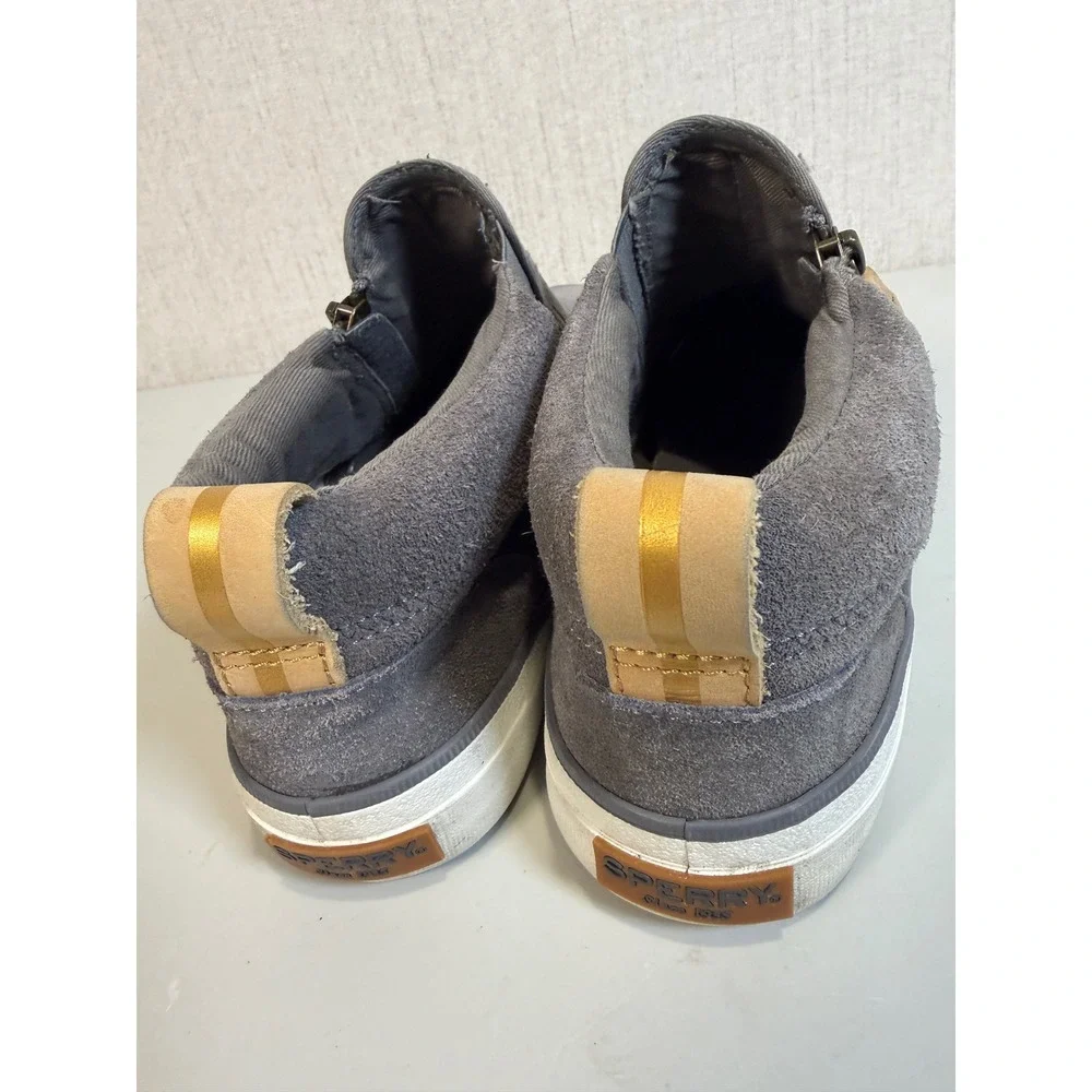 Sperry Topsider Zip Up Sneaker Womans Size 8 Grey‎